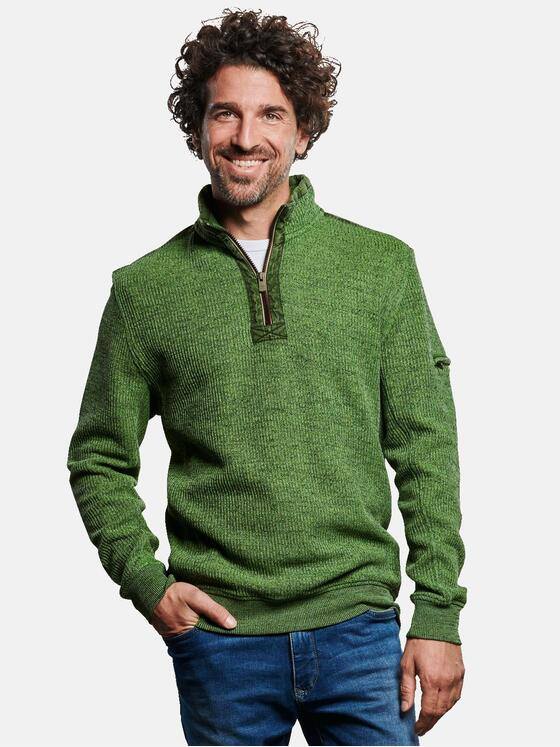 engbers Herren Sweatshirt Troyer Grasgruen 32716
