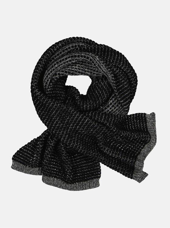 emilio adani Herren Strickschal uni Schwarz 32416