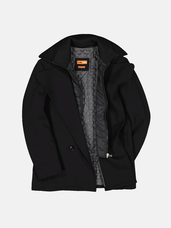 emilio adani Herren Caban-Jacke Schwarz 33301