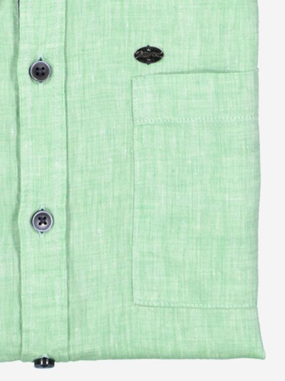engbers Herren Kurzarm-Hemd aus Leinen Gruen 36629