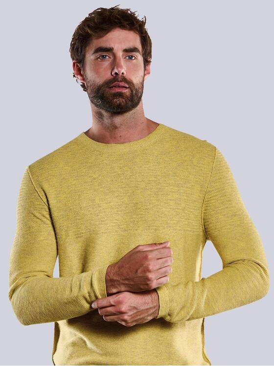 engbers Herren Pullover meliert Safrangelb 33453