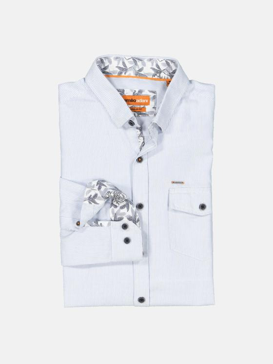 emilio adani Herren Hemd gemustert Blau 35471