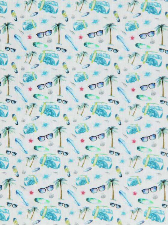 engbers Herren Kurzarm-Hemd gemustert Petrolgruen 31602