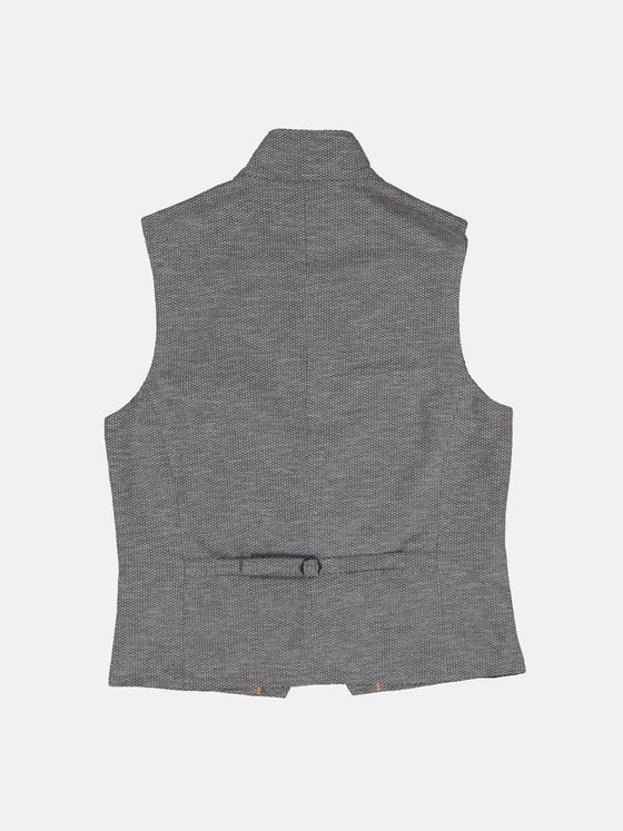 emilio adani Herren Sakko-Weste mit Zipper Grau 33312