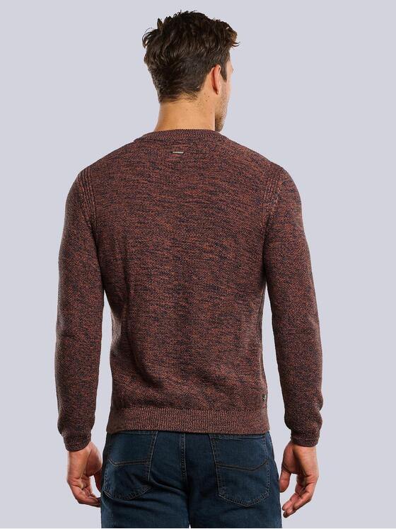 engbers Herren Pullover meliert Dunkelorange 33713