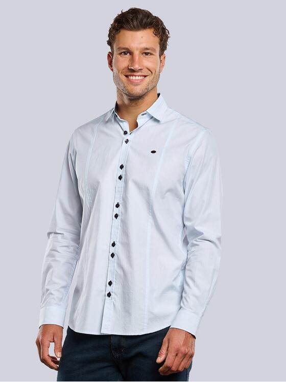 engbers Herren Hemd uni Blau 33801