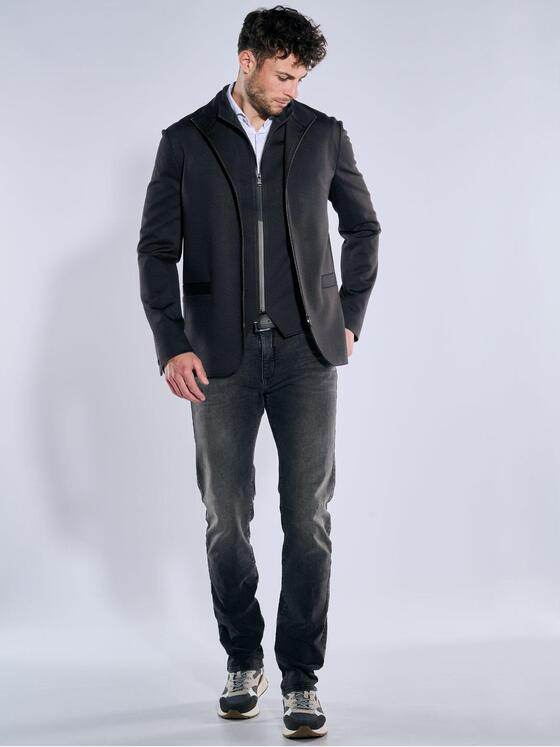 emilio adani Herren Anzug-Sakko slim fit Schwarz 39150