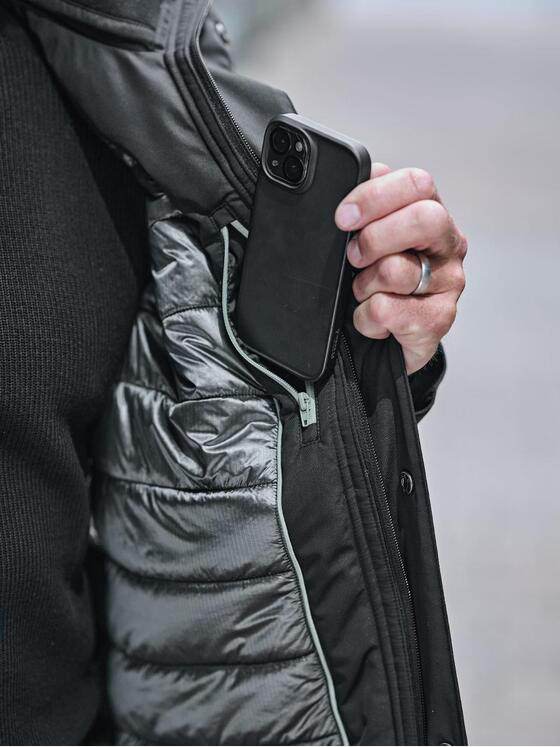 engbers Herren Funktionsjacke mit abnehmbarer Kapuze Schwarz 39251