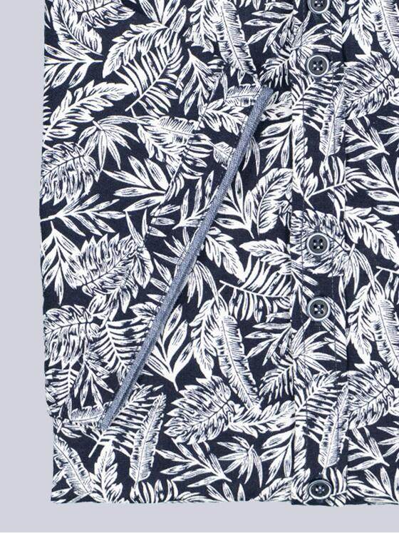 engbers Herren Kurzarm-Hemd gemustert Marineblau 38874