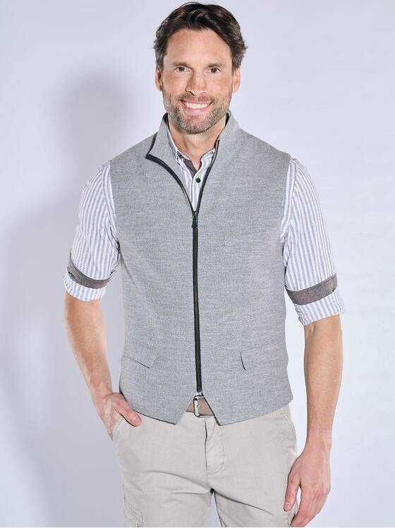 engbers Herren Sakko-Weste slim fit Hellgrau 38248
