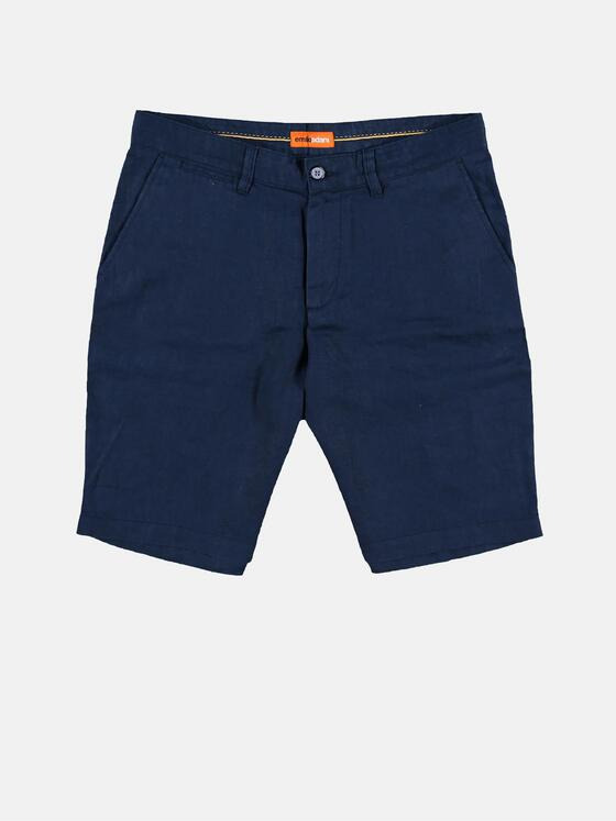 emilio adani Herren Modische Bermuda aus hochwertiger Leinenware Blau 29862