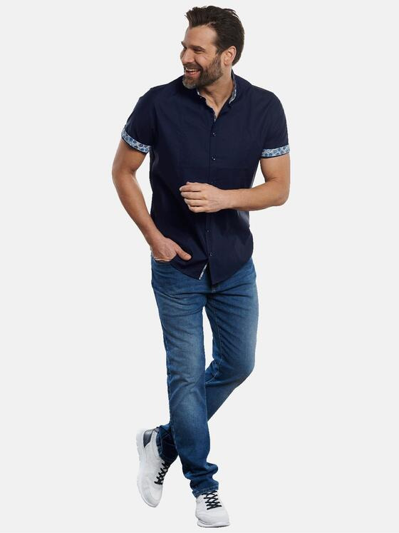 engbers Herren Kurzarm-Hemd "My Favorite" Blau 32812