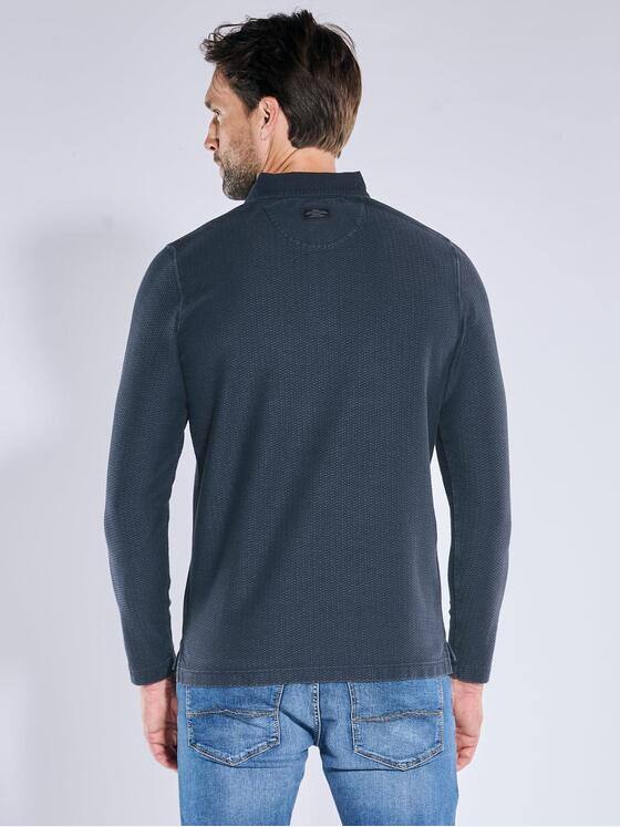 engbers Herren Langarm-Shirt mit Polokragen Saphirblau 39223