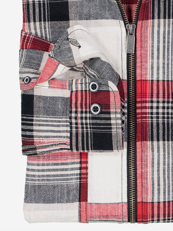 engbers Herren Overshirt kariert Rot 38229