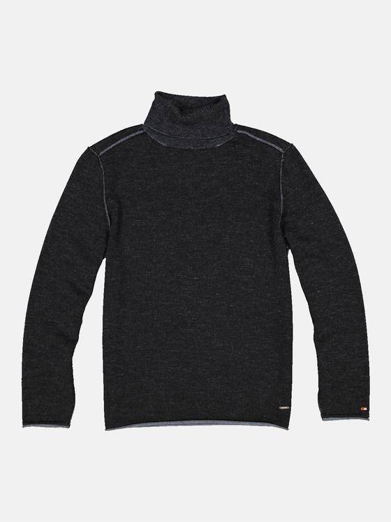 emilio adani Herren Rundhals Pullover Schwarz 33847