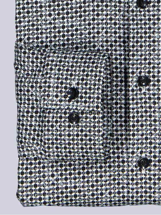 emilio adani Herren Langarm-Hemd aus Jersey Schwarz 39205