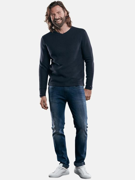 emilio adani Herren lässiger Allround-Pullover Blau 29206