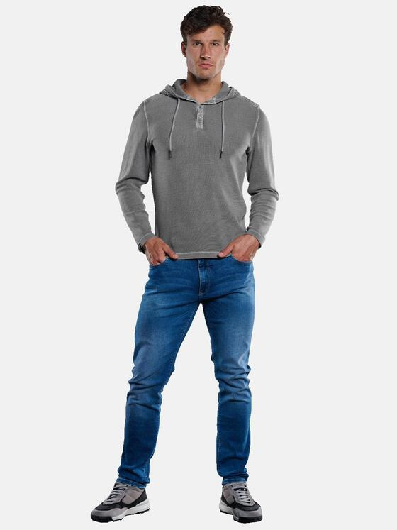 engbers Herren Langarm-Shirt mit Kapuze Grau 33395