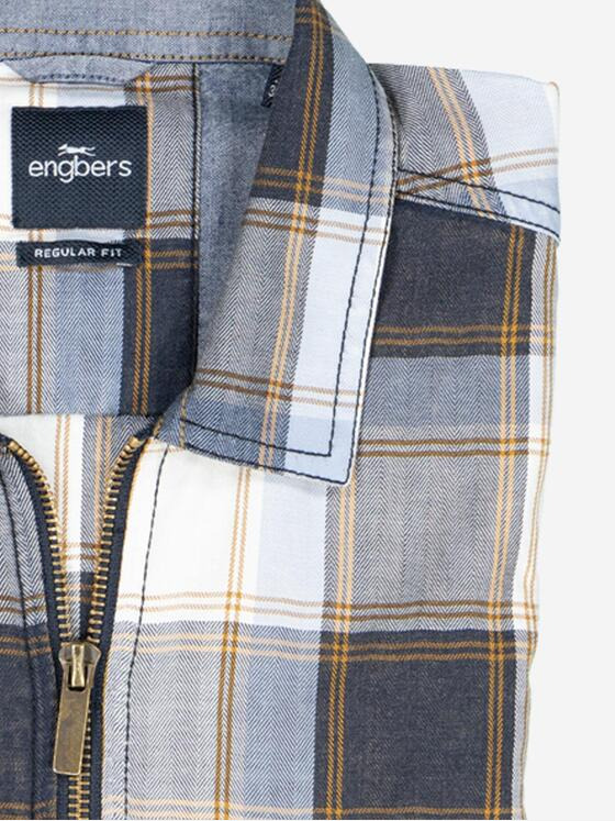 engbers Herren Overshirt kariert Grau 37269