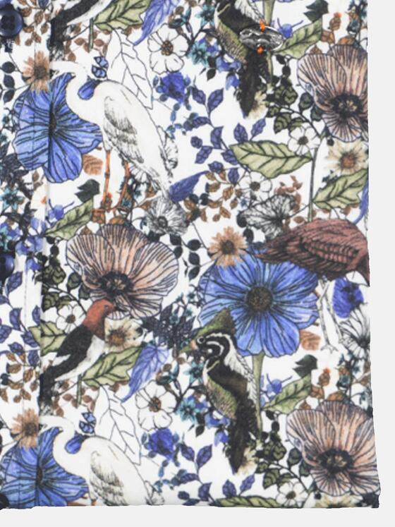 engbers Herren Langarm-Hemd gemustert Royalblau 36225