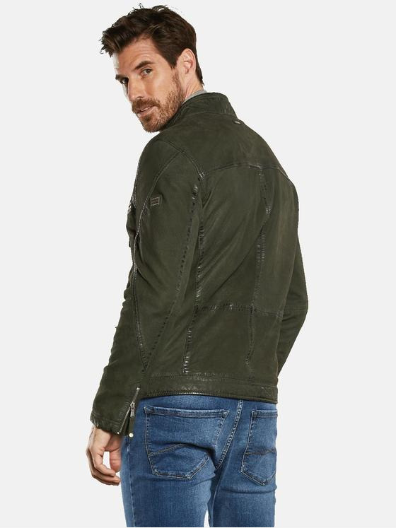 engbers Herren Lederjacke aus Nubuk-Leder Grün 34214