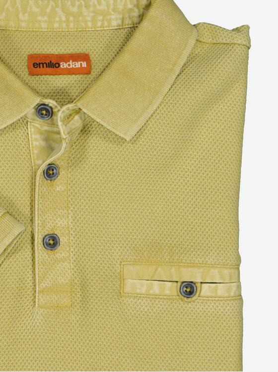 emilio adani Herren Polo-Shirt uni Gelb 36788