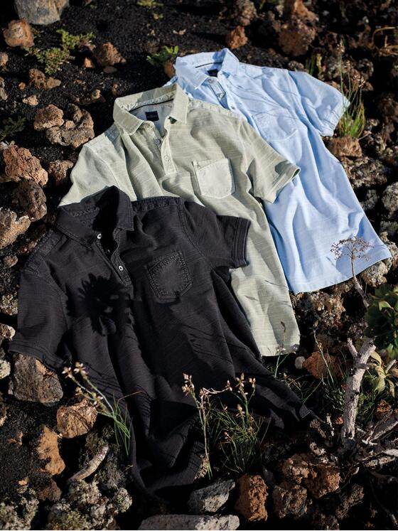 engbers Herren Polo-Shirt meliert Hellblau 38454