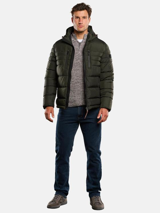 engbers Herren Steppjacke abnehmbarer Kapuze Grün 33557