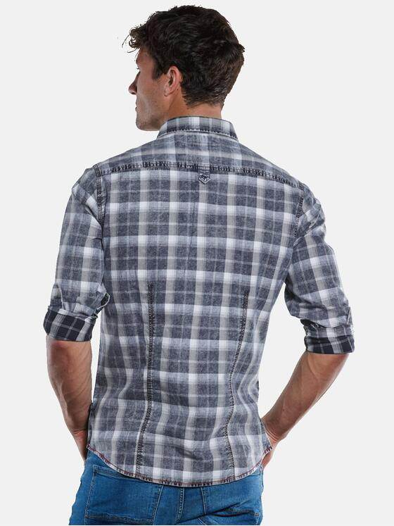 engbers Herren Langarm-Hemd kariert Indigoblau 33468
