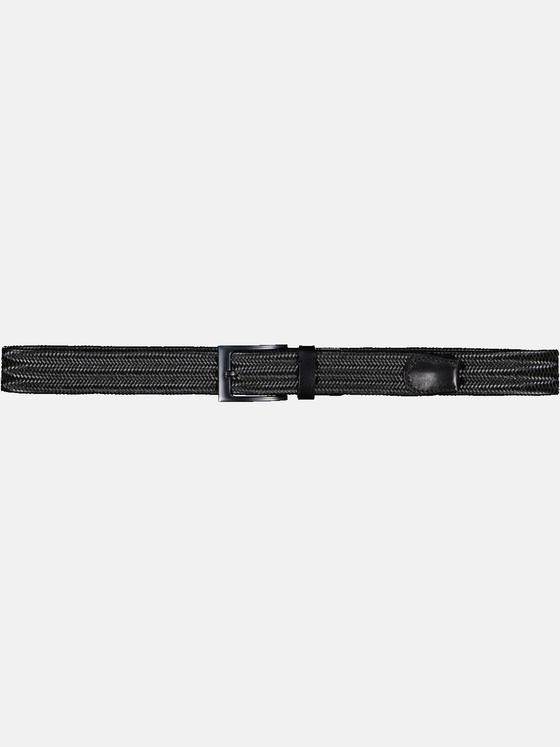emilio adani Herren Ledergürtel im Flechtdesign Schwarz 33946