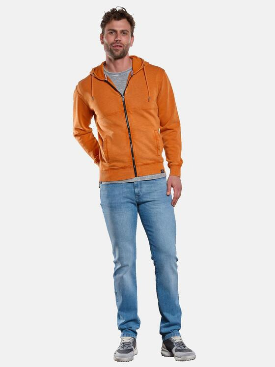 engbers Herren Sweatjacke mit Kapuze Orange 33153
