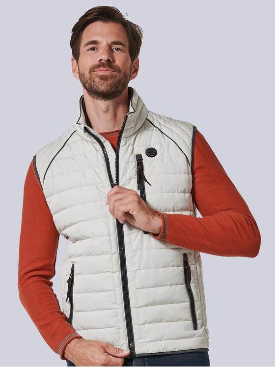 engbers Herren Steppweste regular Weiß 35181