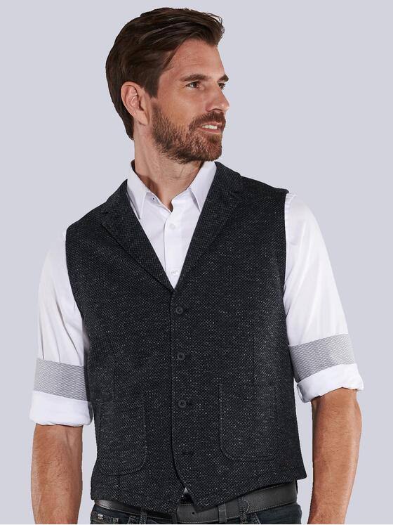 engbers Herren Sakko-Weste meliert Schwarz 35464