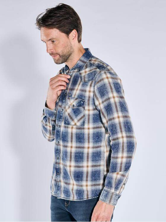 engbers Herren Langarm-Hemd kariert Braun 39636