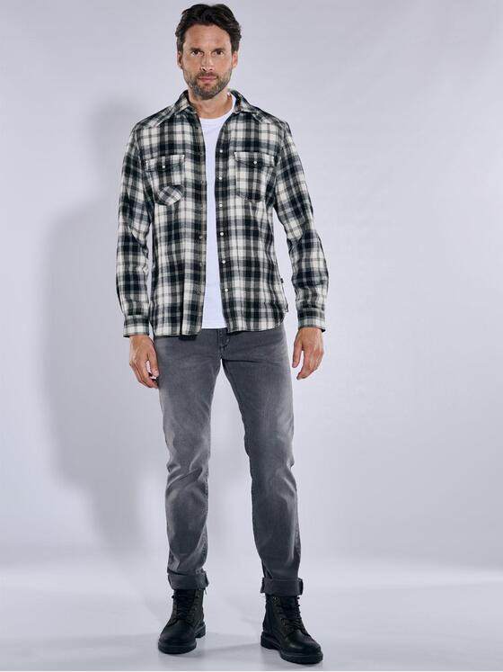 engbers Herren Langarm-Hemd kariert Saphirblau 37779