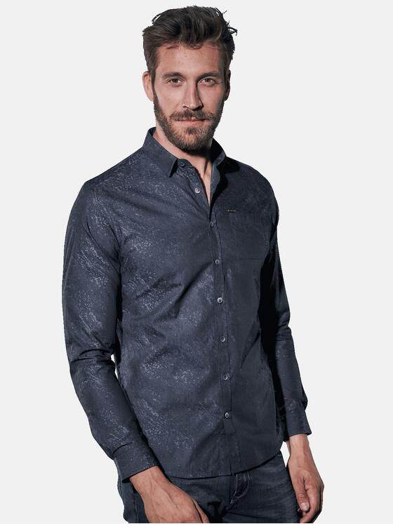 emilio adani Herren Hemd langarm Blau 30868