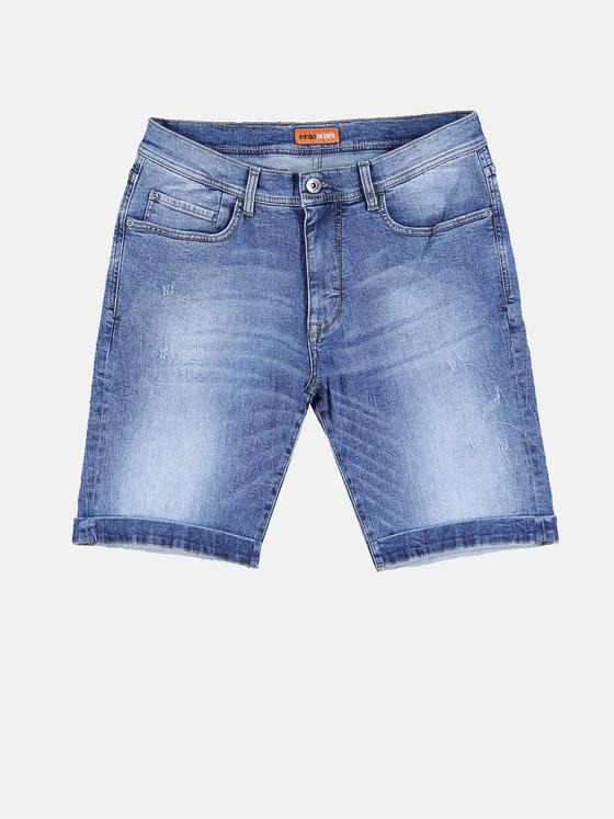 emilio adani Herren High-Stretch Short Blau 31141