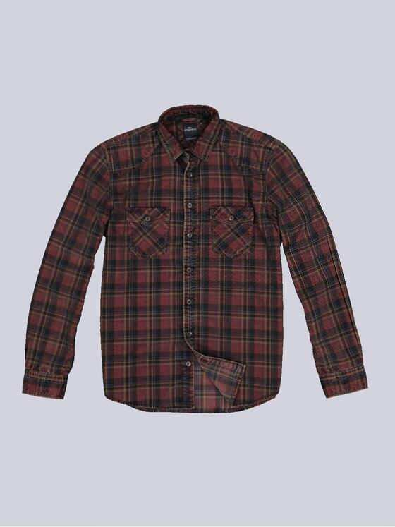 engbers Herren Langarm-Hemd aus Baby-Cord Feuerrot 33668