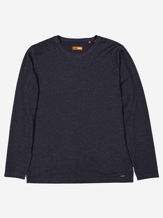 emilio adani Herren Langarm-Shirt uni Blau 38162