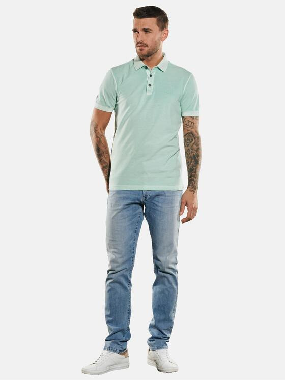 emilio adani Herren Polo-Shirt slim fit Türkis 35021