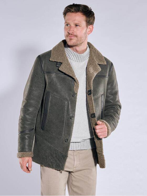 ENGBERS GERMANY Herren Lederjacke aus edlem Lammleder Grau 37407