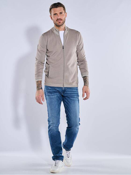 emilio adani Herren Cardigan strukturiert Grau 38943