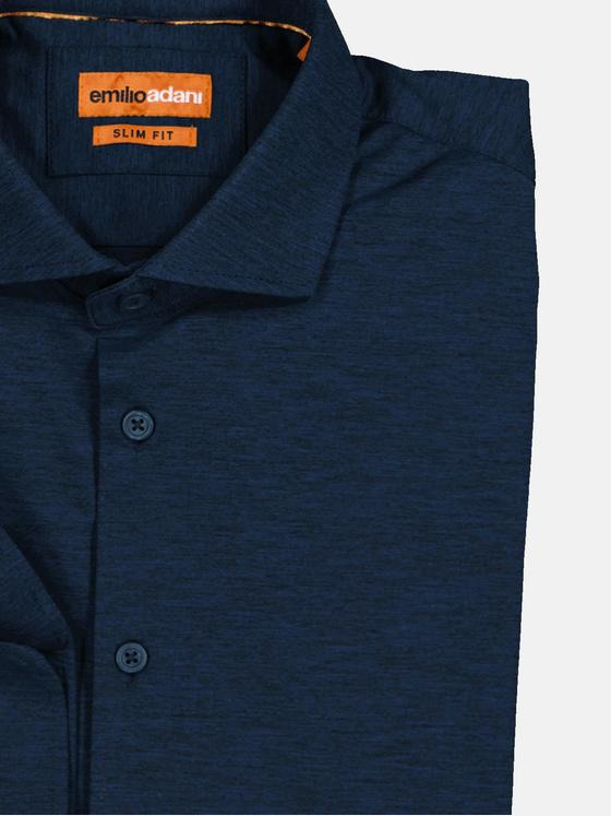 emilio adani Herren Funktions-Hemd Langarm Saphirblau 35841