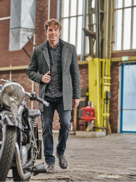 engbers Herren Stilvoller Mantel Grau 30770