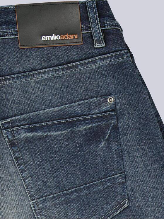 emilio adani Herren Super-Stretch-Jeans slim fit Indigoblau 39447