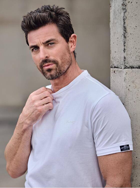 engbers Herren T-Shirt uni Reinweiss 38642