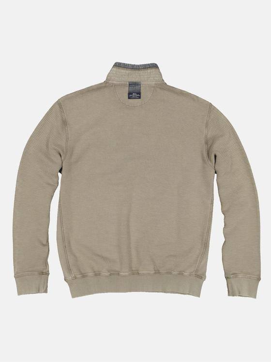 engbers Herren Sweatshirt mit Stehkragen Braunbeige 33759