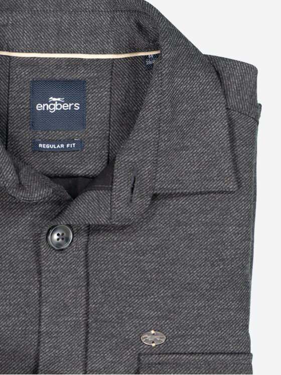 engbers Herren Langarm-Hemd slim fit Anthrazit 37848