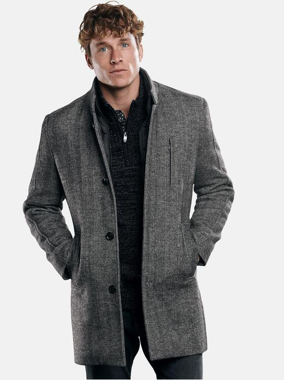 engbers Herren Stilvoller Mantel Grau 30770