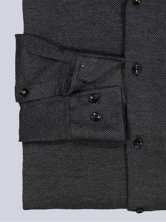 emilio adani Herren Langarm-Hemd aus Jersey Grau 35776